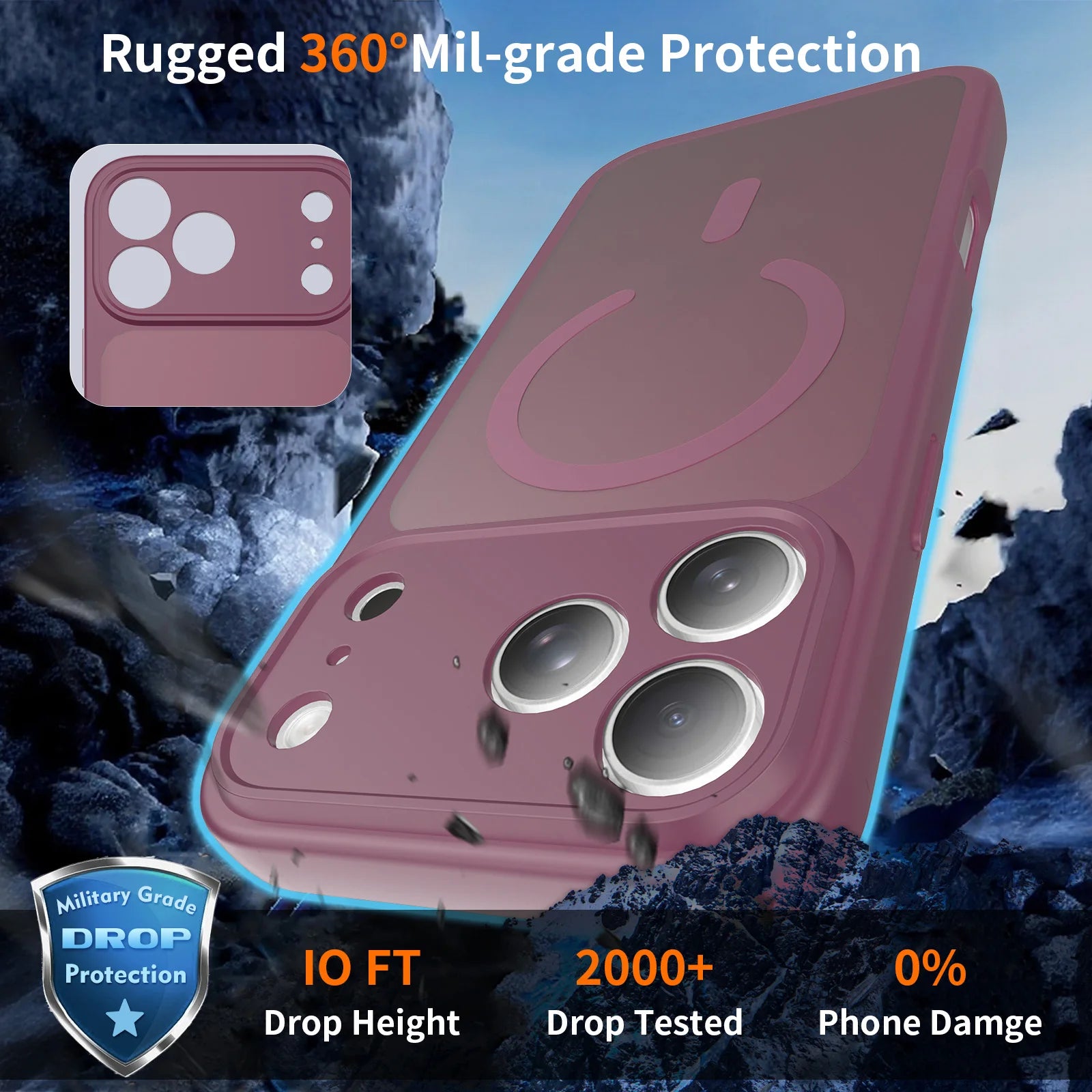 Frosted Matte Magnetic Phone Case for Iphone 17 18 Pro Max Iphone17 Iphone18 Shockproof Protection Cover Funda