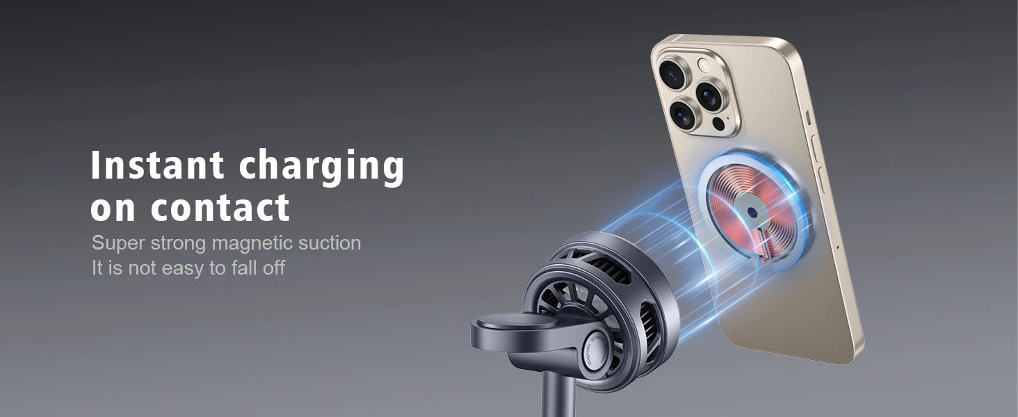 25W Wireless Charging Station with Cooling Fan QI2.2 Wireless Charger Stand for iPhone 17/16/15/14/13/12, Apple Watch, AirPods