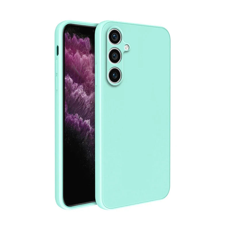 Simple Phone Case for Samsung Galaxy S23 Plus Ultra FE Funda S23Plus S23Ultra S23FE 5G Soft Liquid Silicon Shockproof Back Cover