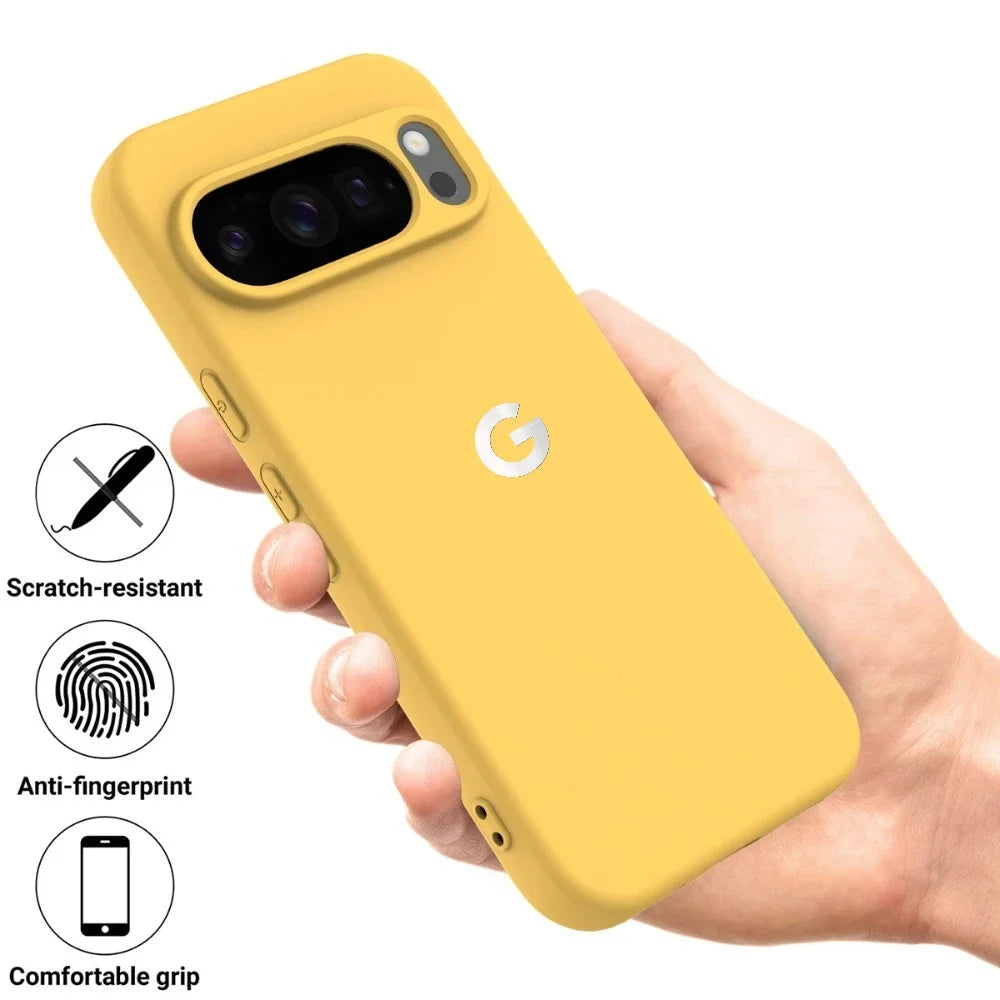 Fashion Liquid Silicone Case For Google Pixel 11 10 9 8 Pro XL 10a 9a 8a Shockproof Soft TPU Protection Cover With Lanyard Strap