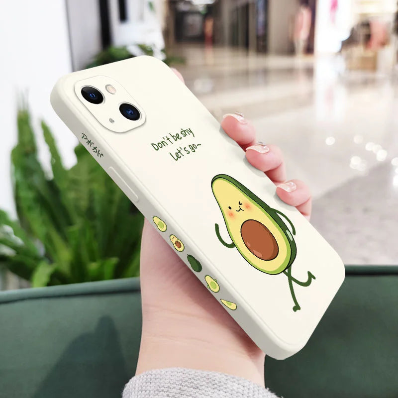 Avocado Family Phone Case For iPhone 17 Air 16 16E 15 14 13 12 11 Pro Max Mini X XR XS MAX 7 Plus 6 6S Plus Cover