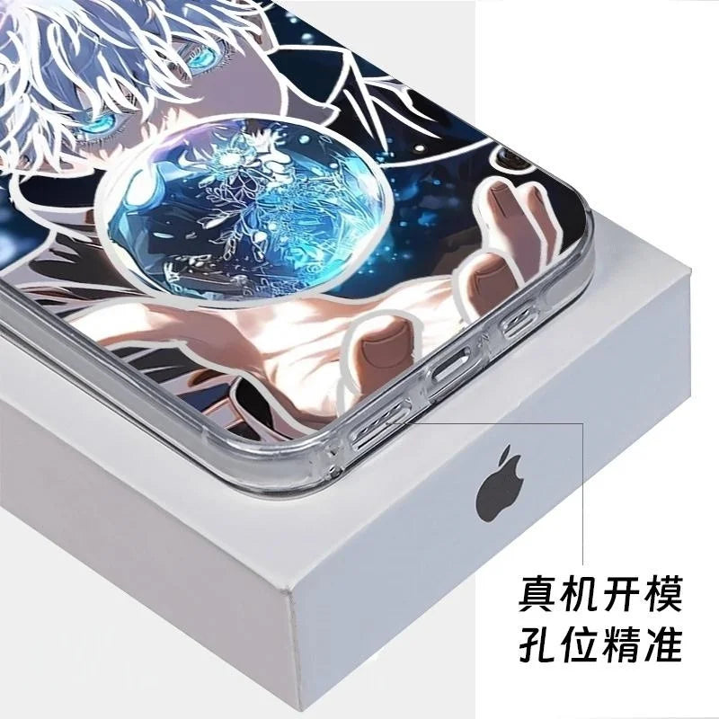 Anime Jujutsu Kaisen Gojo Phone Case For iPhone 17 16e 16 15 14 13 12 11 mini Pro Max X 8 7 Air Plus Anti Fall Matte Back Cover
