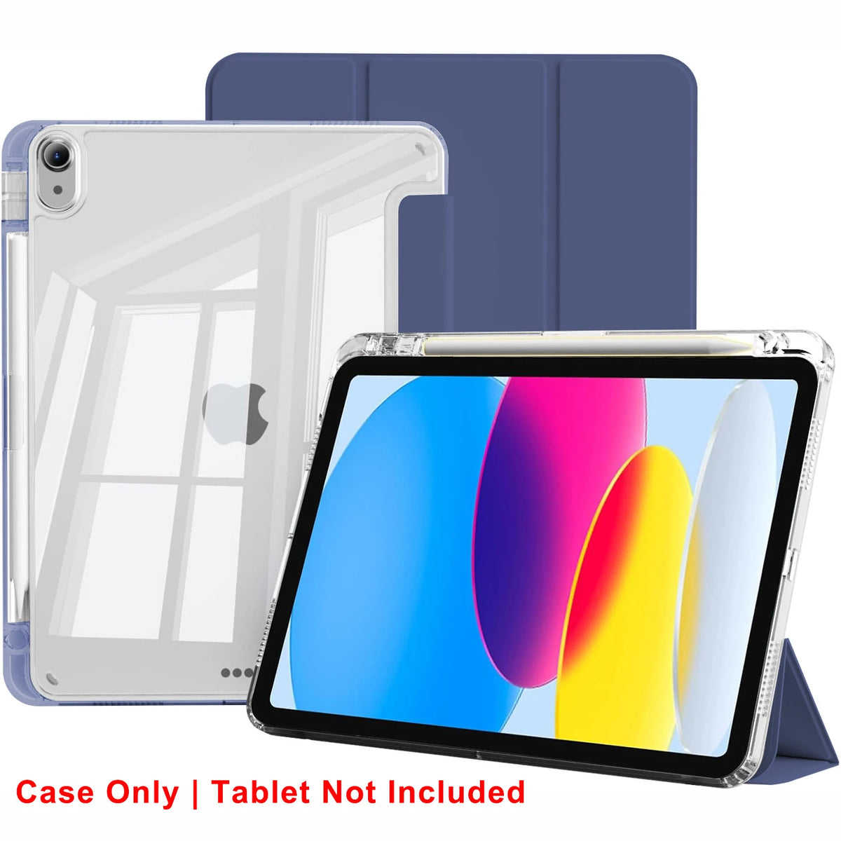 Clear Crystal Tablet Case With Pen Slot For iPad 10th 11th Gen 2025 7/8/9 10.2'' Air 4 5 6 7 11 Air 2 9.7 Pro 11 Mini 6 7
