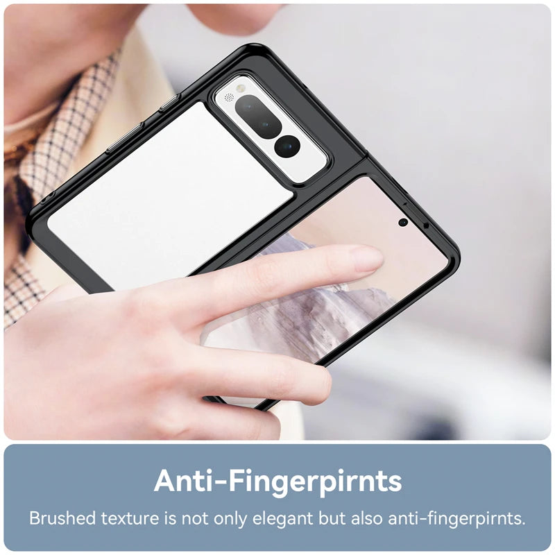 For Google Pixel Fold Case Luxury Silicone Clear Bumper For Pixel Fold Capa TPU Shockproof Case For Google Pixel Fold Cover