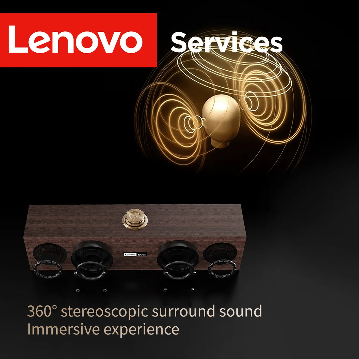 Lenovo C02 Multimedia Speaker Bluetooth Speaker Wired/Bluetooth Dual-Mode Speaker Retro Speaker Universal for Tv, Computer, and Mobile Phone Subwoofer