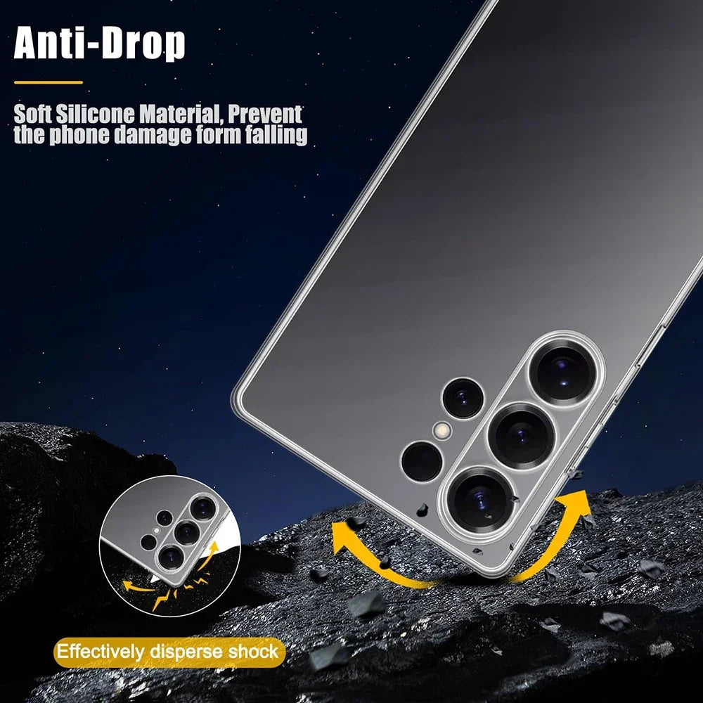 Ultra Thin Transparency Phone CaseS For Samsung S26 Ultra S25 Plus S24 S22 S21 S20 FE S25 Ultra Note 20 10 Soft Protection Cover