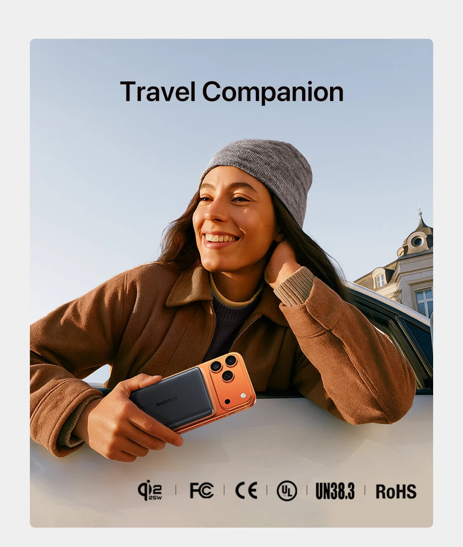 Baseus Qi2.2 25W Power Bank 10000mAh Magnetic Wireless Charging PD 45W USB-C Power Bank For iPhone 17 16 Pro Max Samsung S25