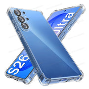 Transparent Bumper For Samsung Galaxy S26 S25 Ultra Case S25 Edge S24 S23 S22 S21 S20 FE Note 20 Ultra 10 Plus Shockproof Cover