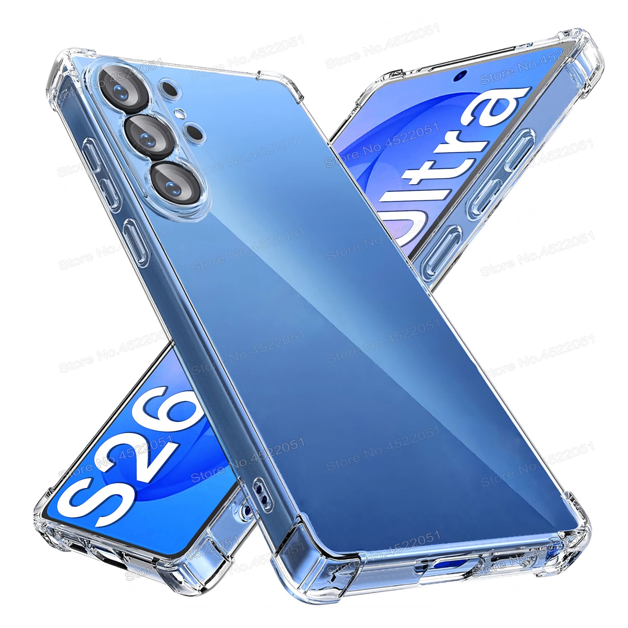 Transparent Bumper For Samsung Galaxy S26 S25 Ultra Case S25 Edge S24 S23 S22 S21 S20 FE Note 20 Ultra 10 Plus Shockproof Cover
