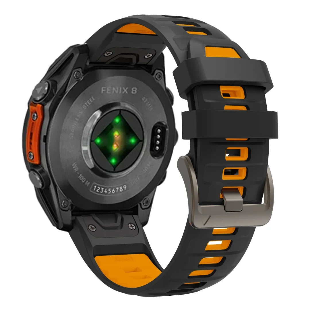 QuickFit 22mm 26mm Silicone Strap For Garmin Fenix 8 7 7X 7Pro 6X 6 5 5X/Epix 2 47mm 51mm Sport Breathable Bracelet Watch Band