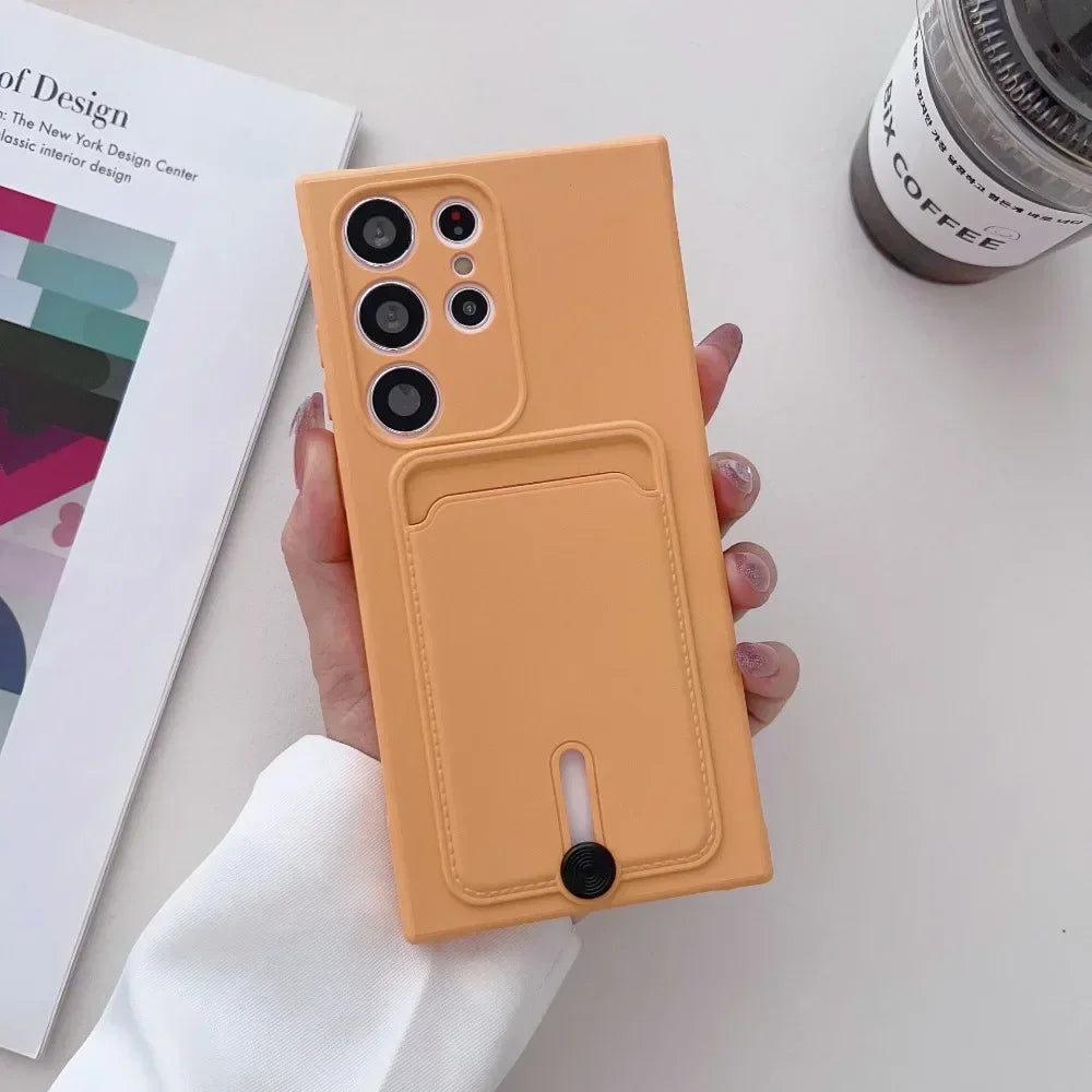 Wallet Card Holder Phone Case For Samsung Galaxy S25 Ultra S24 S23 S21 S20 FE S22+ Plus A72 A55 A53 A52S A52 A35 A33 A23 A22 5G