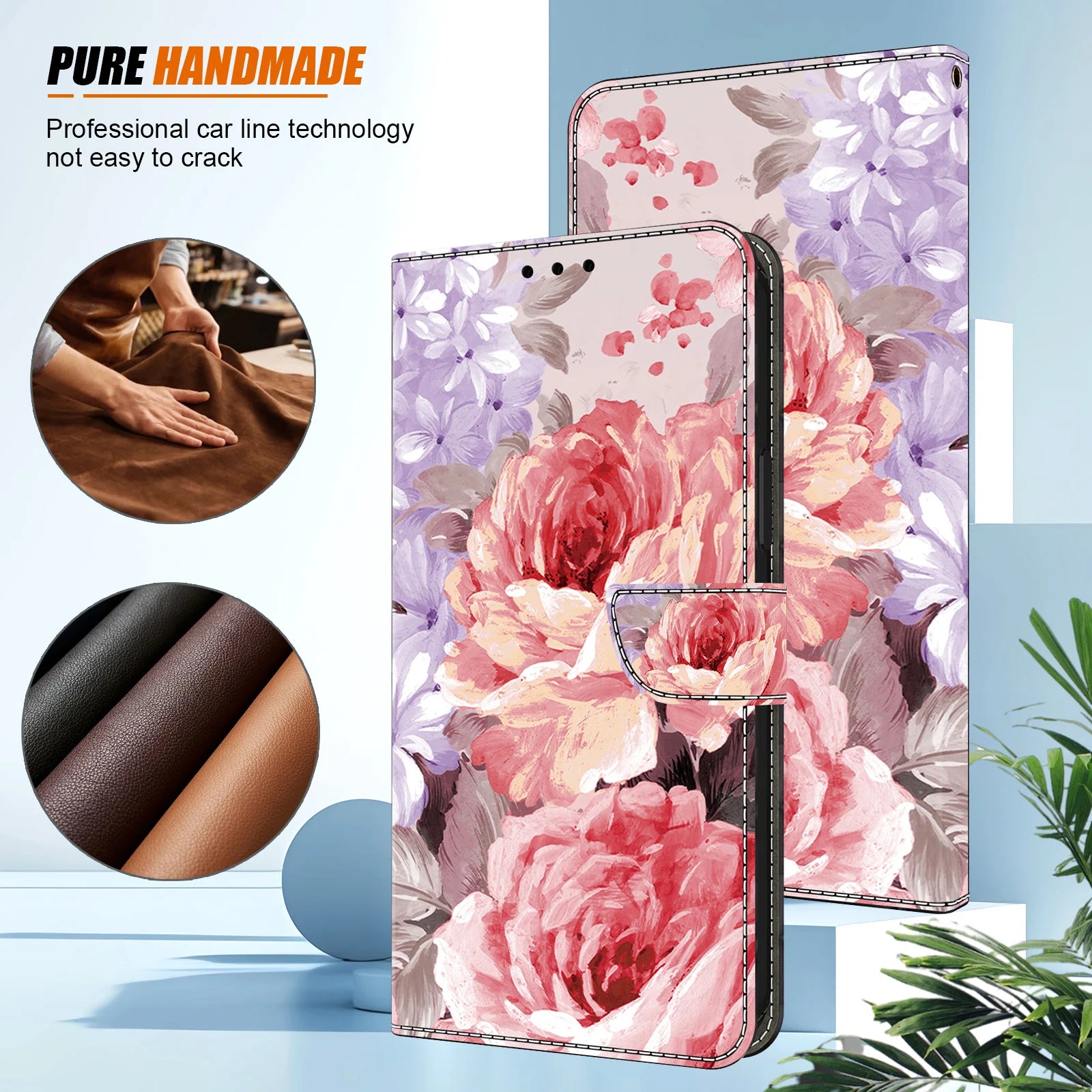 3D Painted Patterns Wallet Flip Leather For Samsung Galaxy S25 S24 S23 S22 S21 S20 S10 S10e S9 S8 Plus Ultra FE EDGE 4G/5G Case