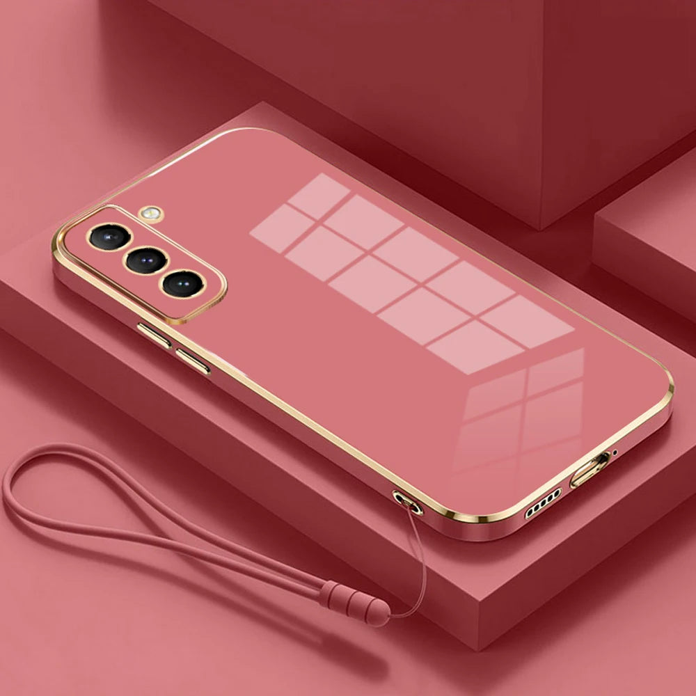 For Samsung Galaxy S23 S22 S21 S20 S22 + 23 S21 Ultra S10 Plus S20 FE S22Ultra S23Ultra S21FE Case Luxury Phone Cover 6D Plating