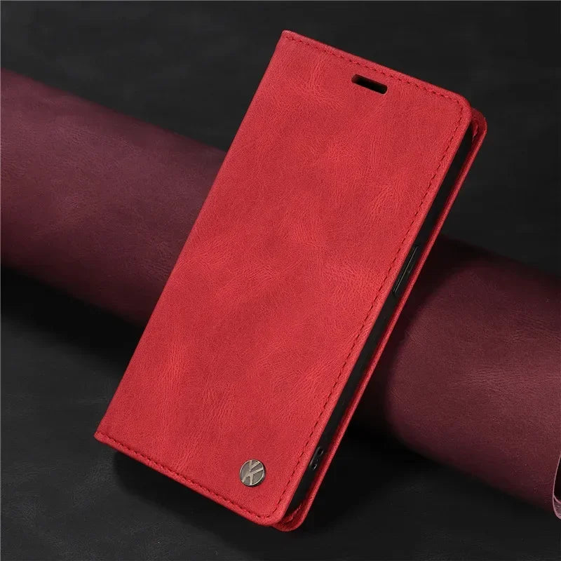 YIKATU Wallet Leather Phone Case For Samsung Galaxy S25 S20 S21 FE S22 S23 S24 Ultra S10E S8 S9 Plus Holder Flip Stand Cover Bag