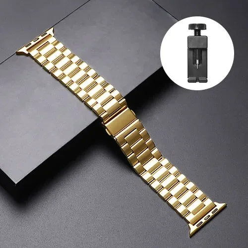 Stainless Steel Strap For Apple Watch Ultra 4 3 2 49 45 41 40 46 38 42 44mm Metal band Bracelet For iWatch Series SE 11 12 9 8 7
