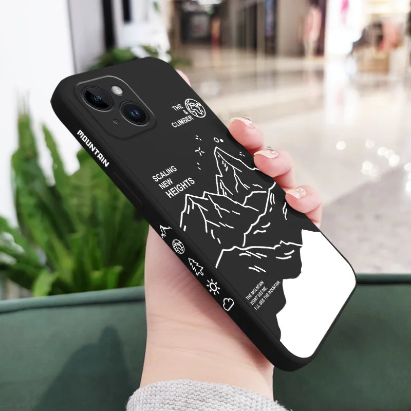 Climb Mountains Phone Case For iPhone  17 Air 16E 16 15 14 13 12 11 X XR XS   Plus Pro Max Mini Silicone Cover