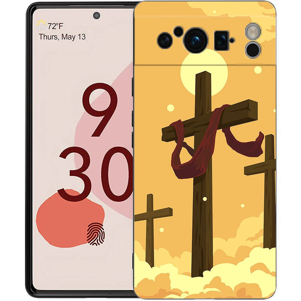 Faith Christian Religious Jesus Clear For Google Pixel 9 8 7 6 7A 6A Pro Shockproof Soft TPU Cover Pixel 9 Pro XL Phone Case Bag