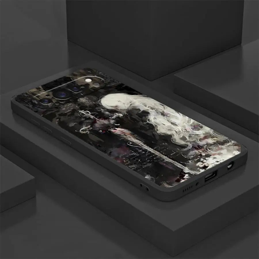 Funda Phone Cover Case for Google Pixel 10A 7a 9a 6 7 8 Pro 8a 6a 10 9 Pro XL Sword & White Hair Witch