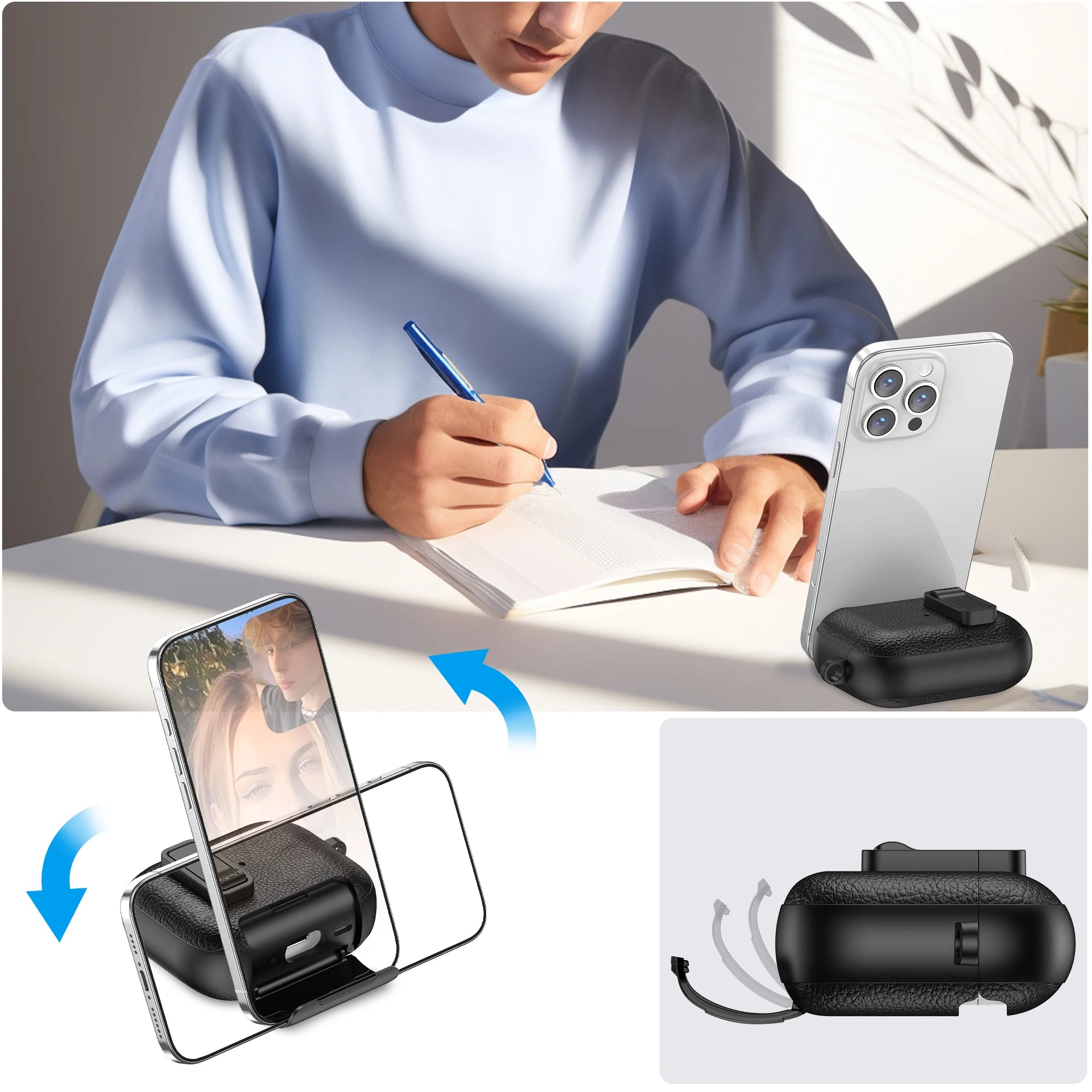 New Earphone Cover For AirPods Pro 3 3rd Generation Protective Case With Secure Lock Invisible Phone Stand Leather Texture Cover
