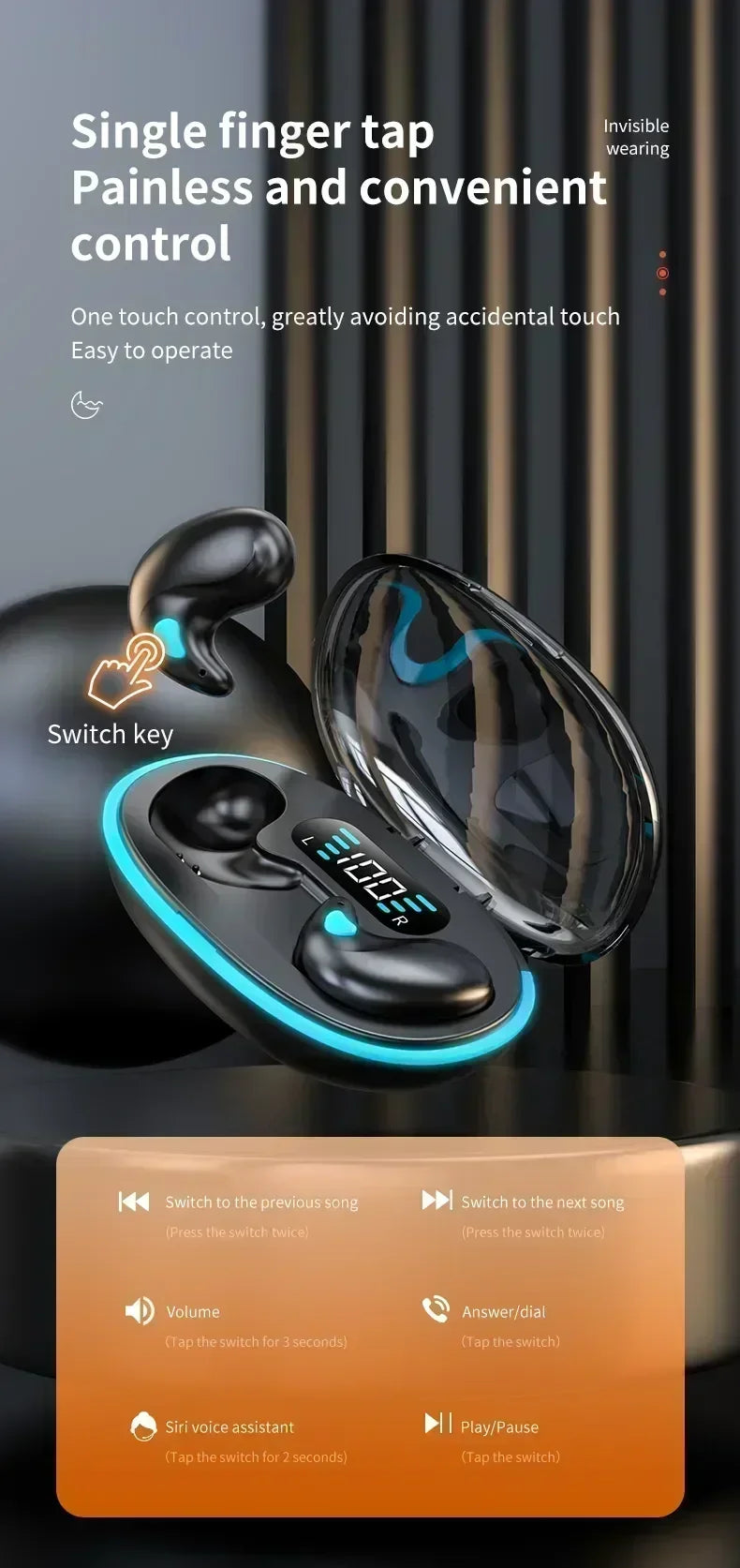 X55 headset wireless headset noise reduction sports game sleep Bluetooth headset