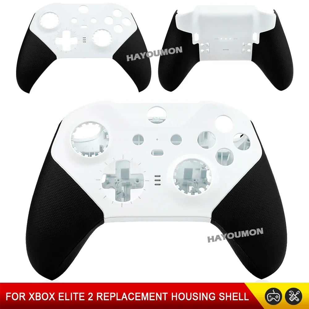 Front Back Full Housing Shell Faceplate Cover Replacement for Xbox Elite Series 2 Controller Shell Case Cover Black White