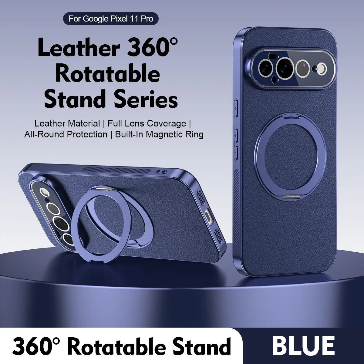 Luxury 360° Rotating Bracket Magnetic Case for Google Pixel 11 10 9 Pro XL 10A 9A 8A for Magsafe Full Lens Protection Back Cover