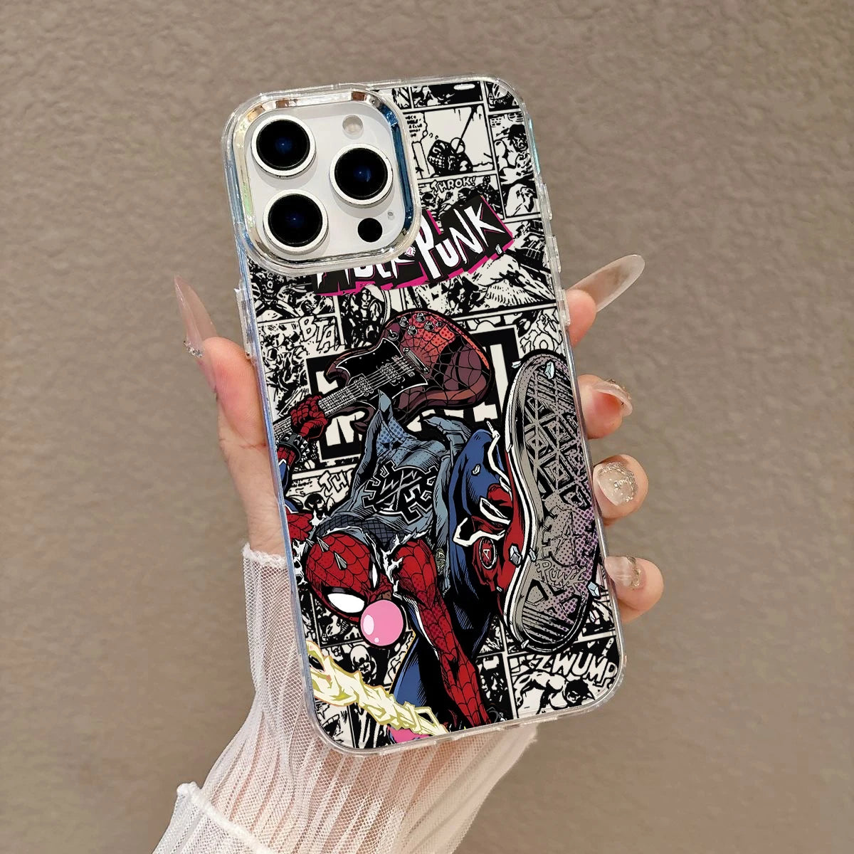 Anime Spiders-Man Phone Case For iPhone 17e 17 16e 16 15 14 13 12 11 mini Pro Max X XR XSMAX 8 Air Plus Transparent Soft Cover