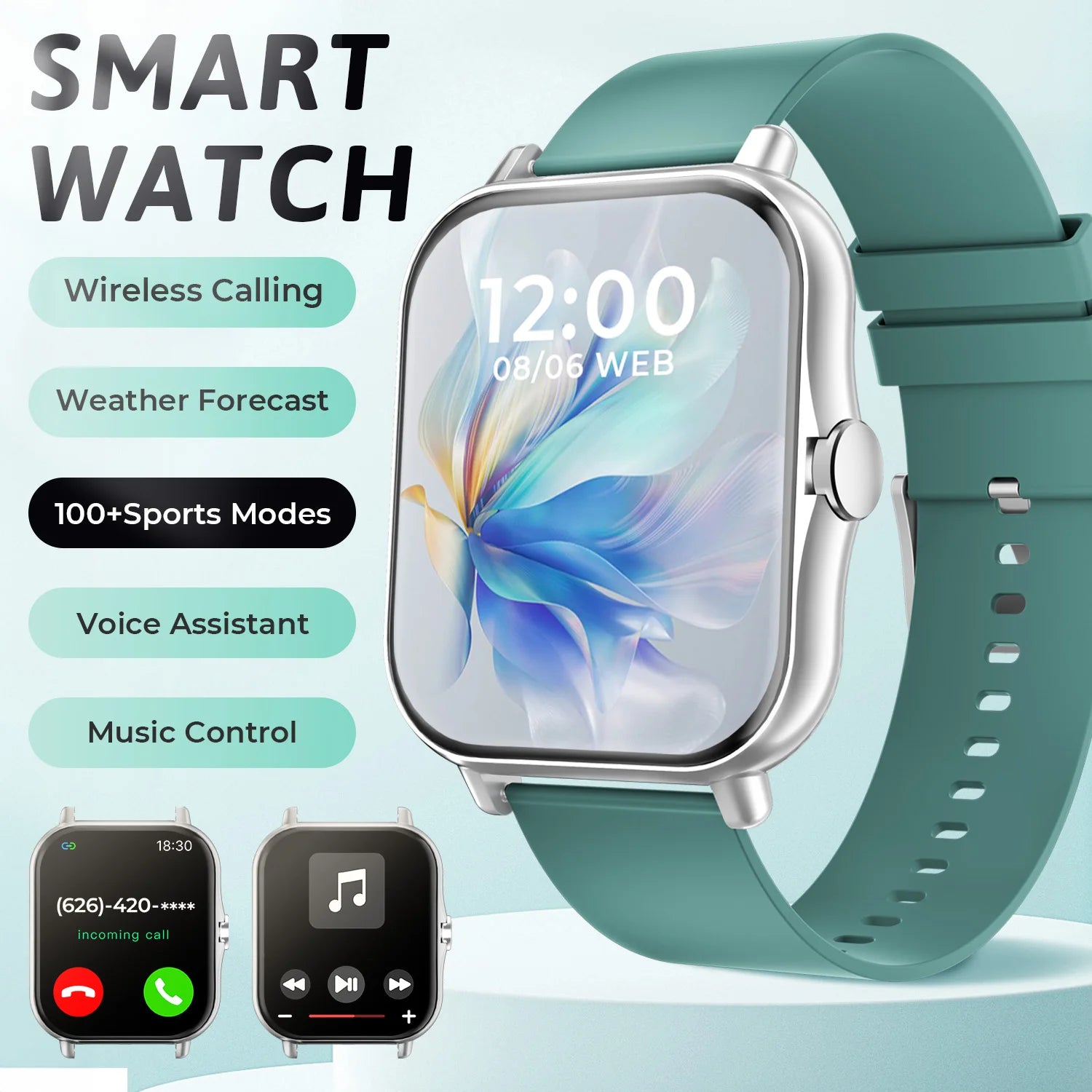 2026 New Smartwatch Bluetooth Call Fitness Tracker Heart Rate Sleep Record Outdoor Sport Watch for  Android/IOS Men Women Gift