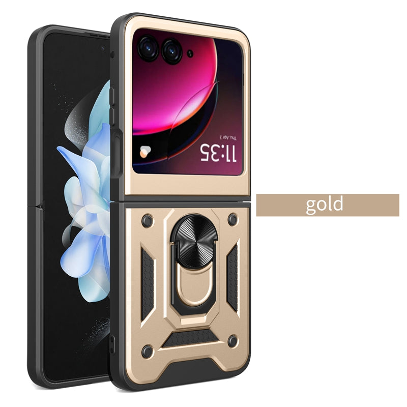 Armor Shockproof Case For Motorola Razr 60 50 40 Ultra Moto Razr+ Plus 2025 2024 2023 Cover With Ring Stand Holder Coque Fundas