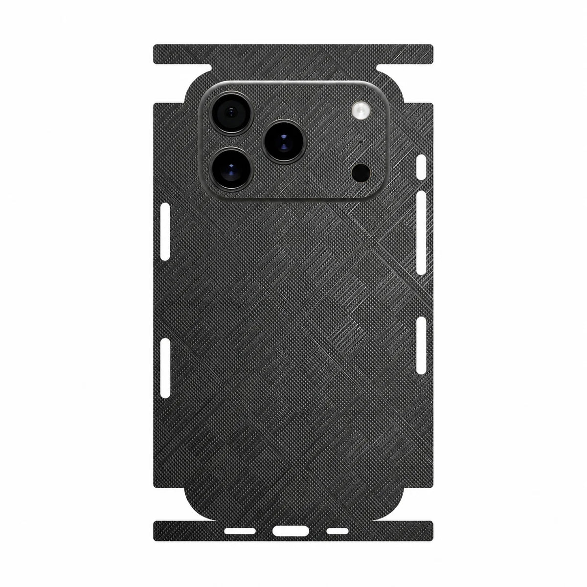 Full Wrap Faux Leather Back Skin for iPhone 17 16 15 14 13 Pro Max Anti Scratch Rear Protective Film Sticker