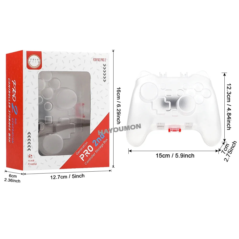 For Switch 2 Scratch & Shock Protection Transparent Protective Case For Switch 2 Pro Controller Hard Protector Cover Accessories