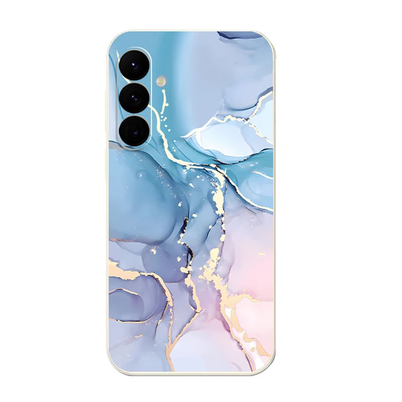 Marble Case For Samsung Galaxy S24 S23 S22 Ultra S21 S20 FE A15 A25 A55 A35 A26 A54 5G A16 A36 A56 S25 Watercolor Silicone Cover