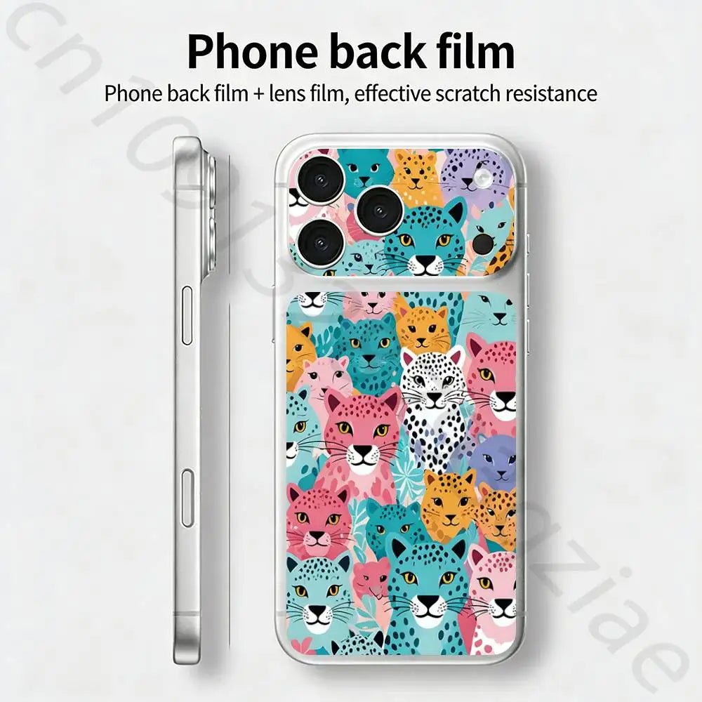 FlowER For iPhone 17 pro Max 17 pro Full Cover Decal Skin Wrap 3D Colorful Rear Protective Sticker Film