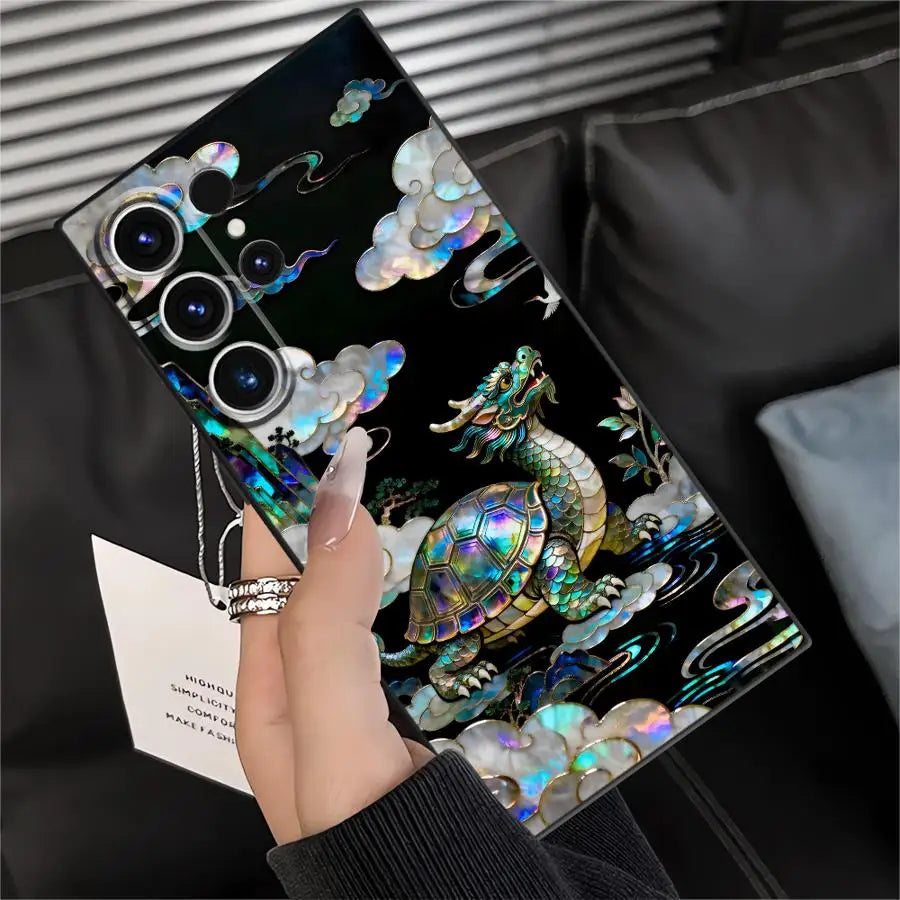 Case for Samsung Galaxy S26 Ultra S23 S10 S9 S24 S20 Ultra Note 20 8 9 10 S21 FE S25 Plus Funda Phone Cover White Tiger