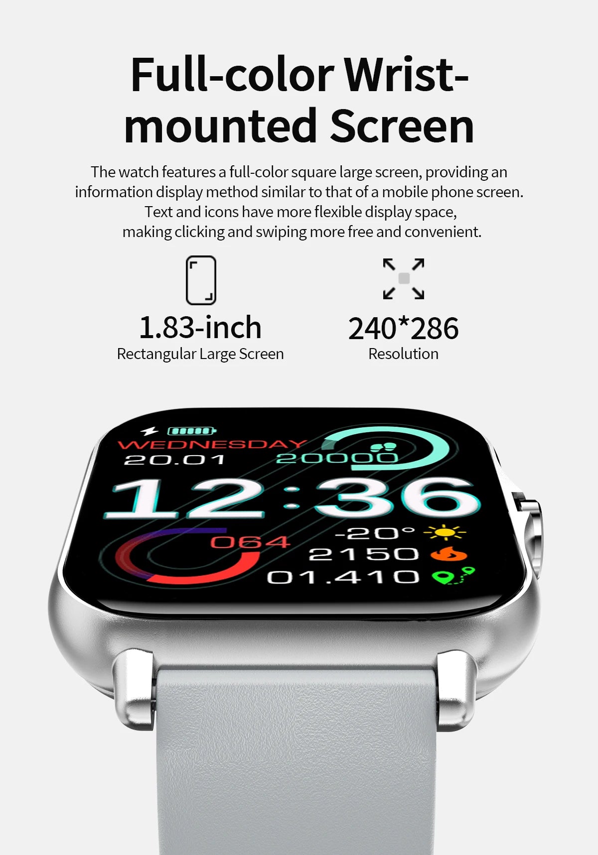 2026 New Smartwatch Bluetooth Call Fitness Tracker Heart Rate Sleep Record Outdoor Sport Watch for  Android/IOS Men Women Gift