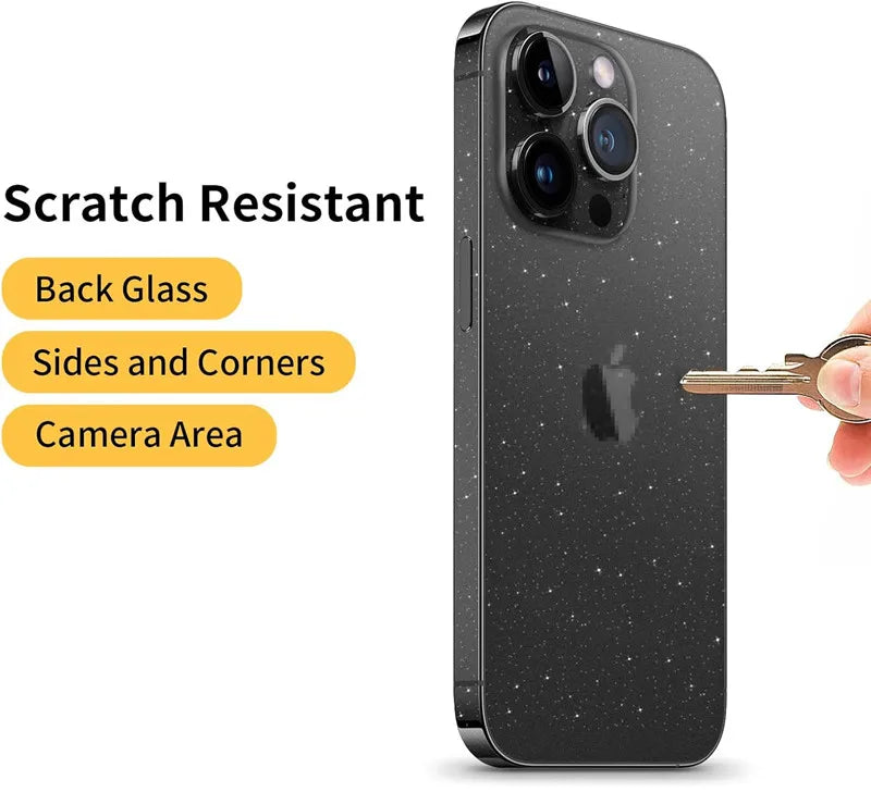 Tear Down Glitter Sparkle Skin for IPhone 17 Air 16 15 14 13 Pro Max Plus Back Screen Protector Cover Change Color Sticker Film
