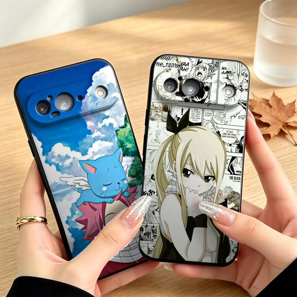 Anime FAIRY TAIL For Google Pixel 10 10A 9 8 7  9a 8A 7a 6a XL Pro 5G Black Phone Case Cover
