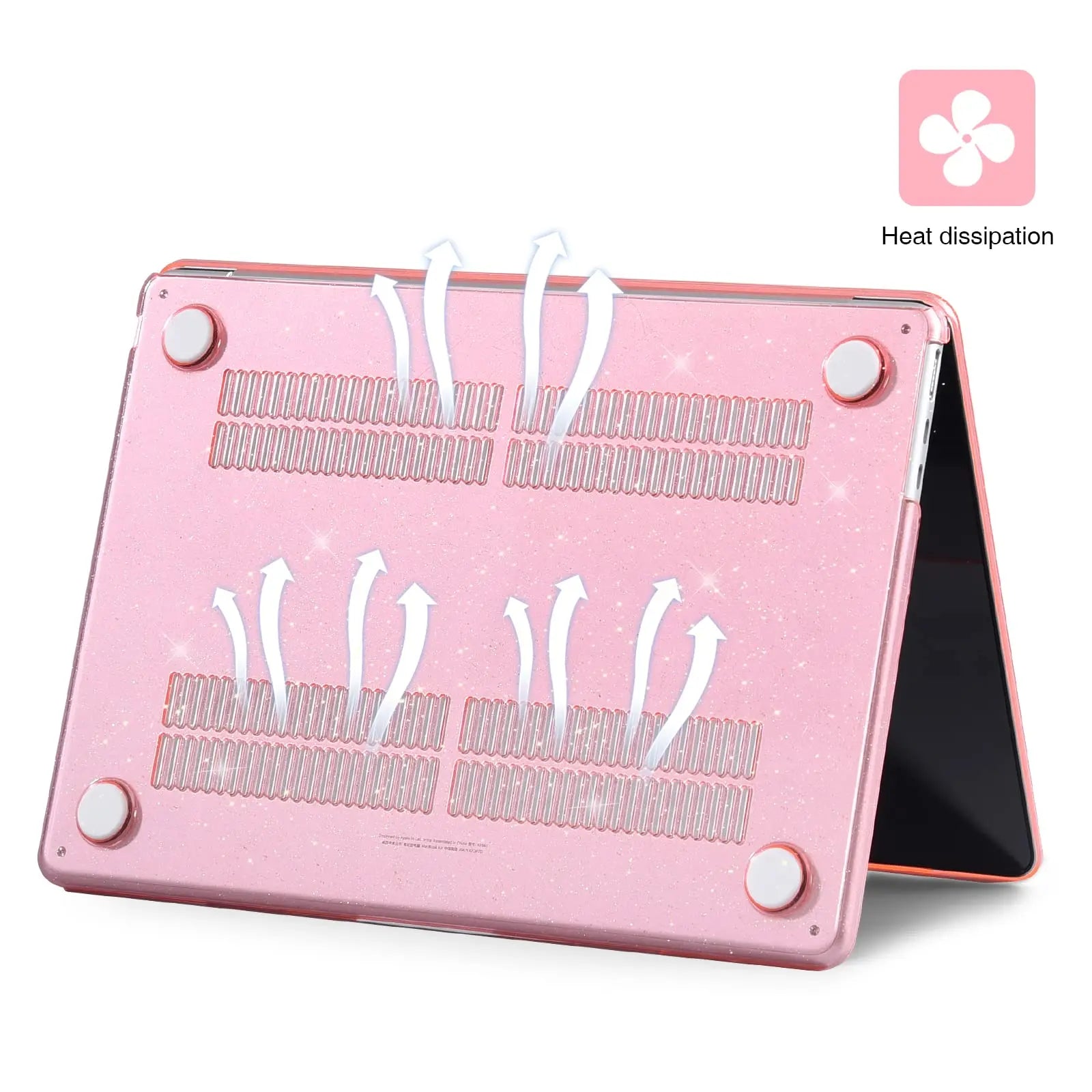 EooCoo Case for MacBook Air 13 inch M4 2025 2024-2022 Release M3 M2 A3240 A3113 A2681 for Mac Air 13.6 inch Glitter Hard Shell