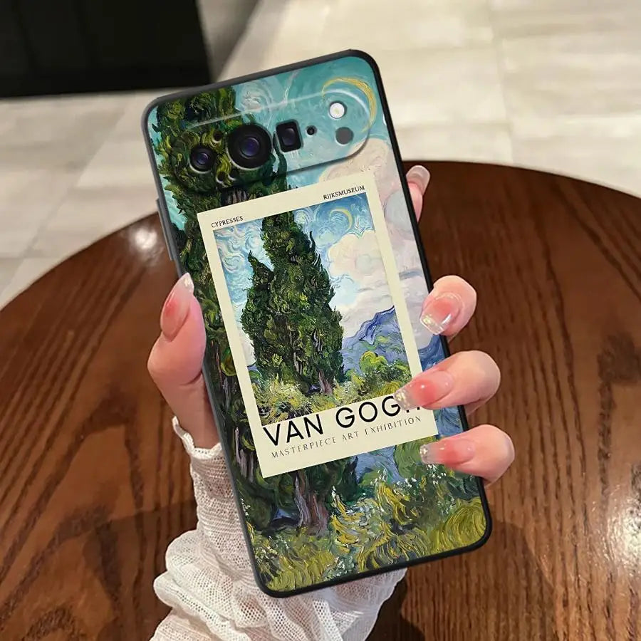 Phone Case for Google Pixel 10 9 Pro XL 6 7 8 Pro 9a 8a 6a 7a Soft Shell Van Gogh Art