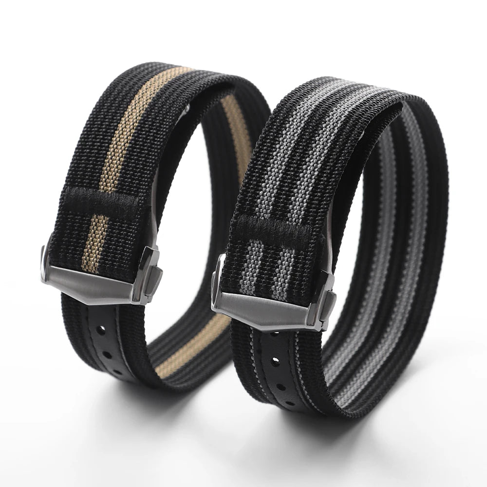20mm Canvas Nylon Watch Strap For Omega for Swatch For Seiko Men Women Sport Washable Folding Buckle Watchband Watch Accessories