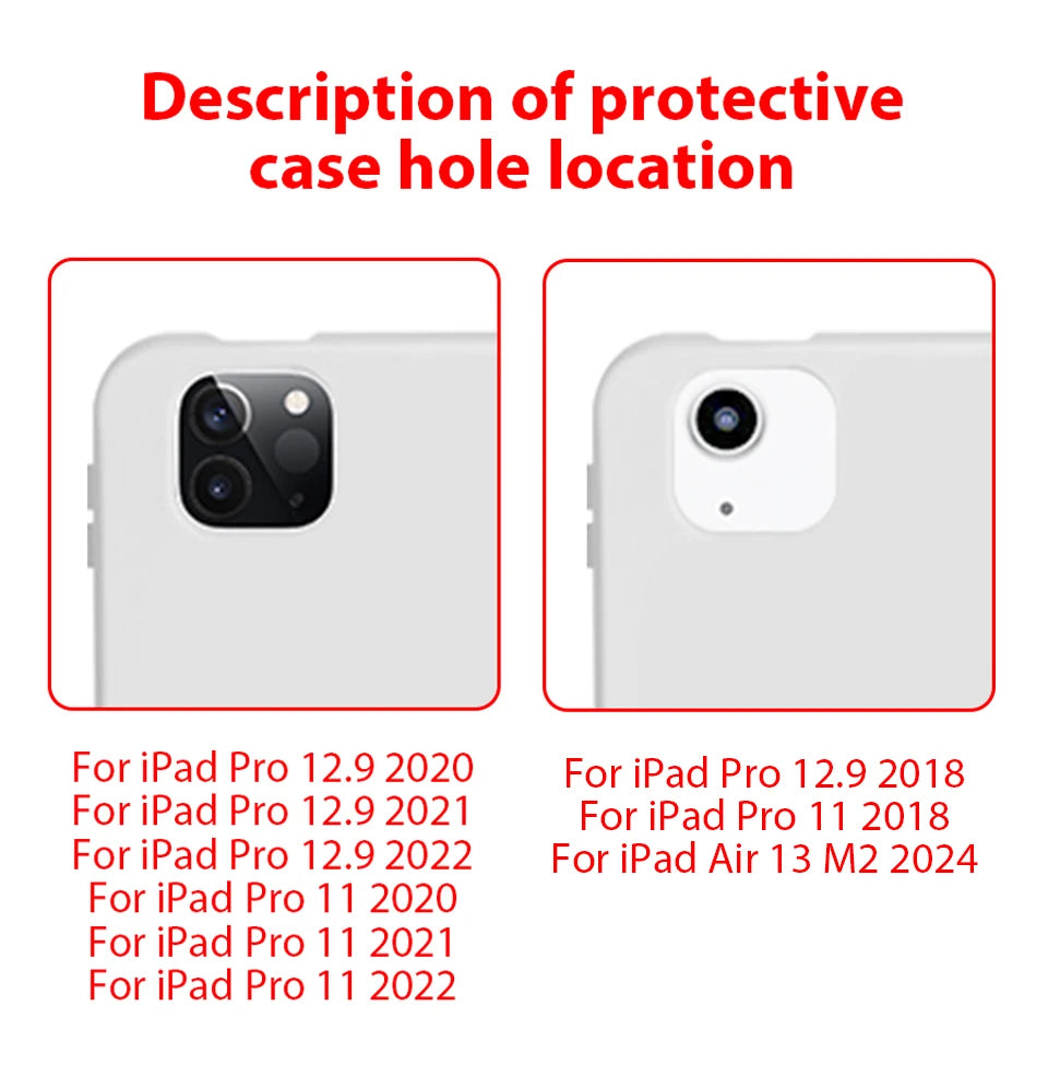 Case For iPad A16 11th 10th Generation Pro 11 13 M4 M5 Pro 12.9 12 9 Air 11 M3 2025 Fund For iPad Air 4 5 7th 8th 9th 10.2 Cover
