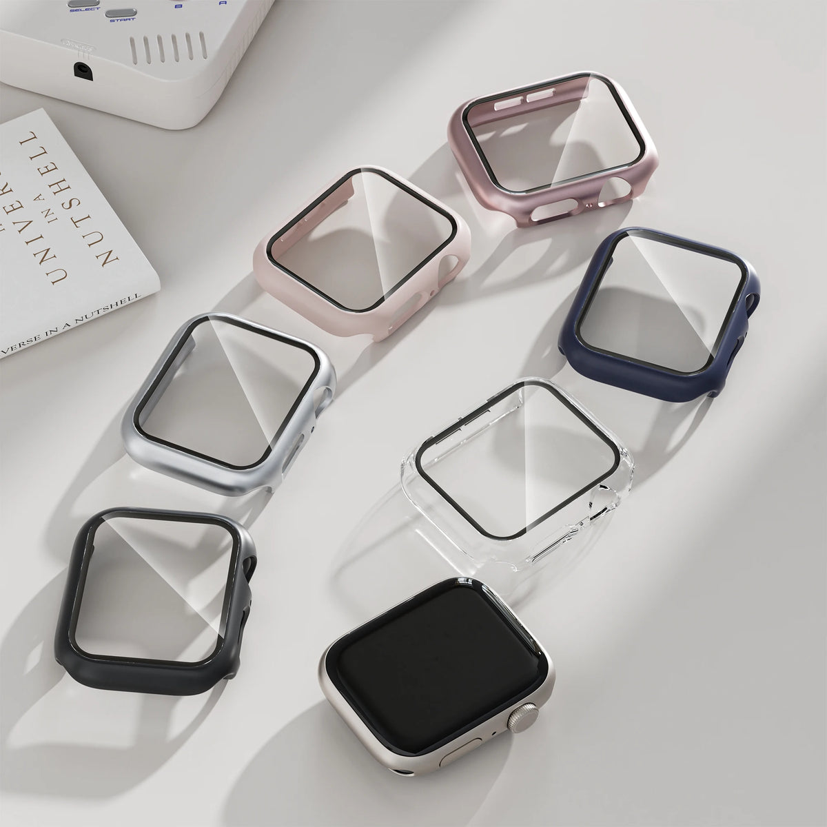 Cover For Apple Watch Case 12 11 10 46mm 42mm Accessories Screen Protector Tempered Glass PC Bumper iWatch Series 11 Protective