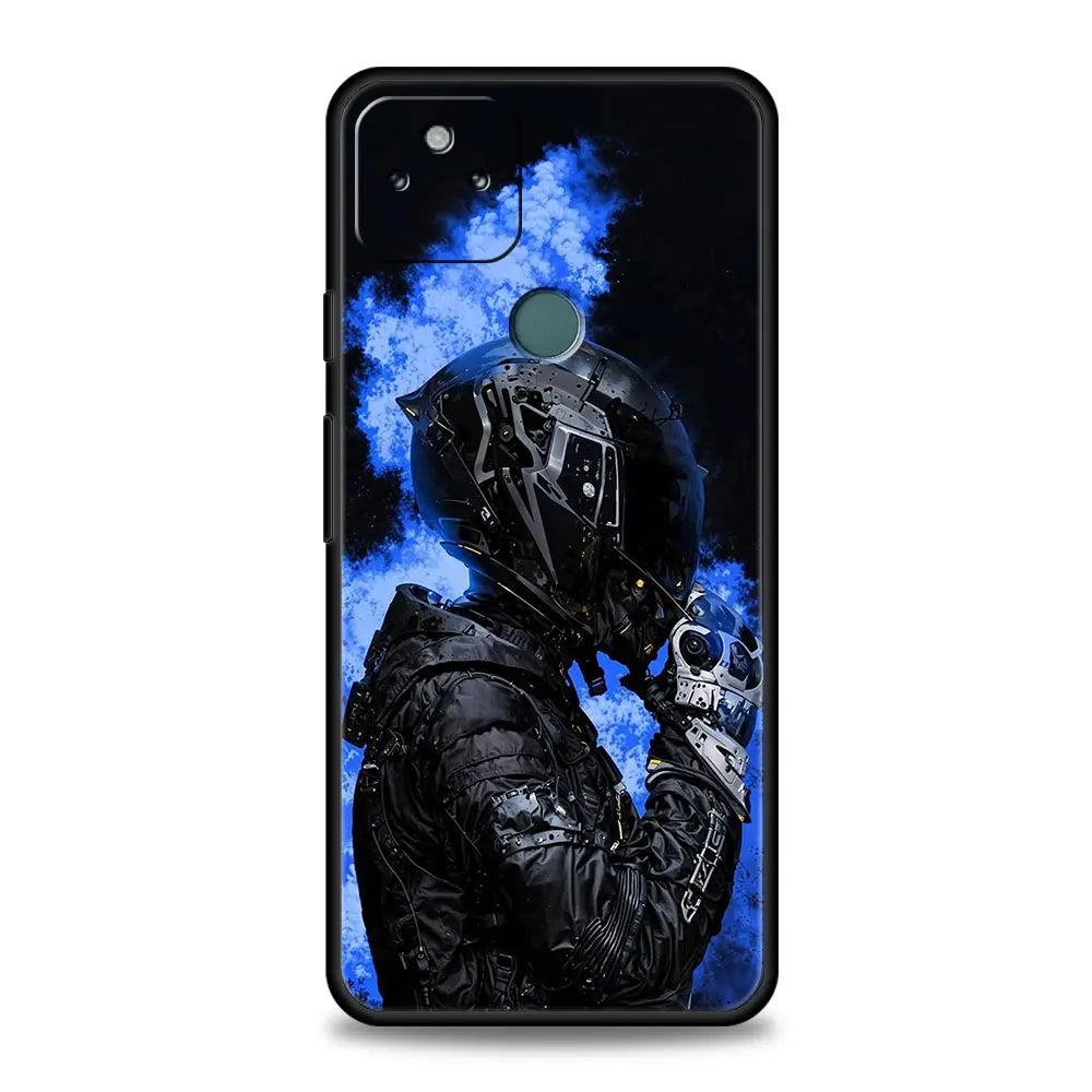 Phone Case Cover for Google Pixel 10 9 8 7 6 9A 8A 7A 6A Pro Shockproof Soft TPU 10 9 Pro XL Shell Capas Motorcycle Rider Fundas