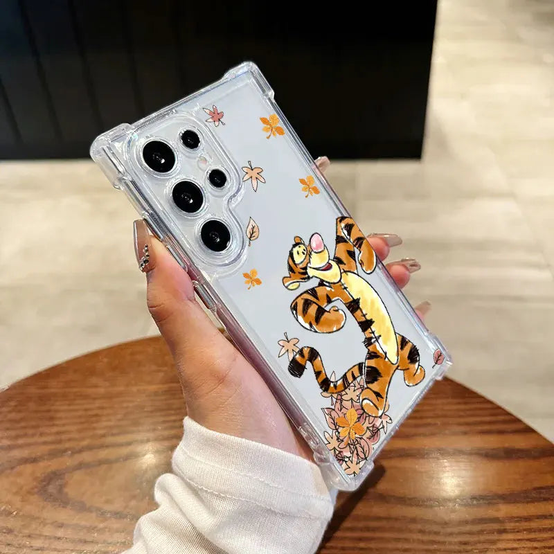 Winnie Pooh Eeyore Tigger Piglet Clear Phone Case For Samsung Galaxy S26 S25 S24 Ultra S23 S22 Plus S21 S20 FE 5G Silicone Cover
