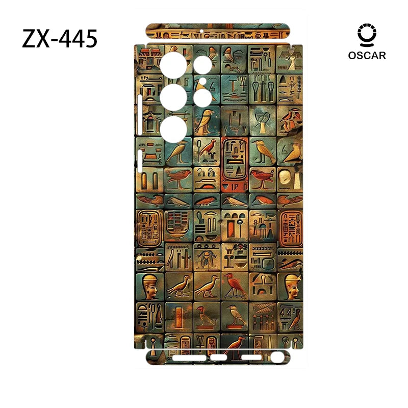 Colorful Decal Skin for Samsung Galaxy S23 S25Ultra Plus S26 S24Ultra Back Screen Protector Cover Wrap Stones Sticker