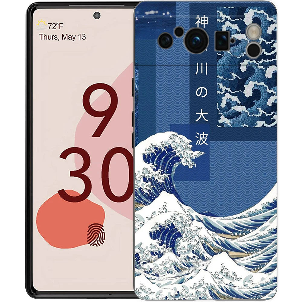 For Google Pixel 10 Pro Phone Case Pixel 9 Pro XL TPU Case Pixel 8 Pro 9A 8A 7A 7 6A 6 Pro Cover Japan Osaka Kanagawa Label