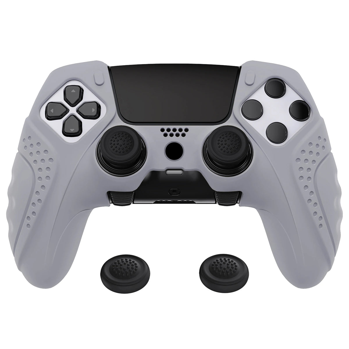 PlayVital Anti-Slip Silicone Cover for PS5 Edge Controller, Rubber Protector Case with Thumb Grip Caps - Guardian Edition Series