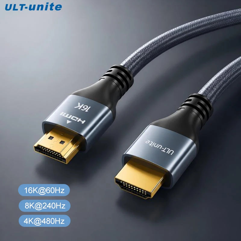16K HDMI 2.2 Cable, 8K@120Hz HDMI Cable 10FT/3M for HDTV Box Projector PS5 Ultra High Speed Computer Cable