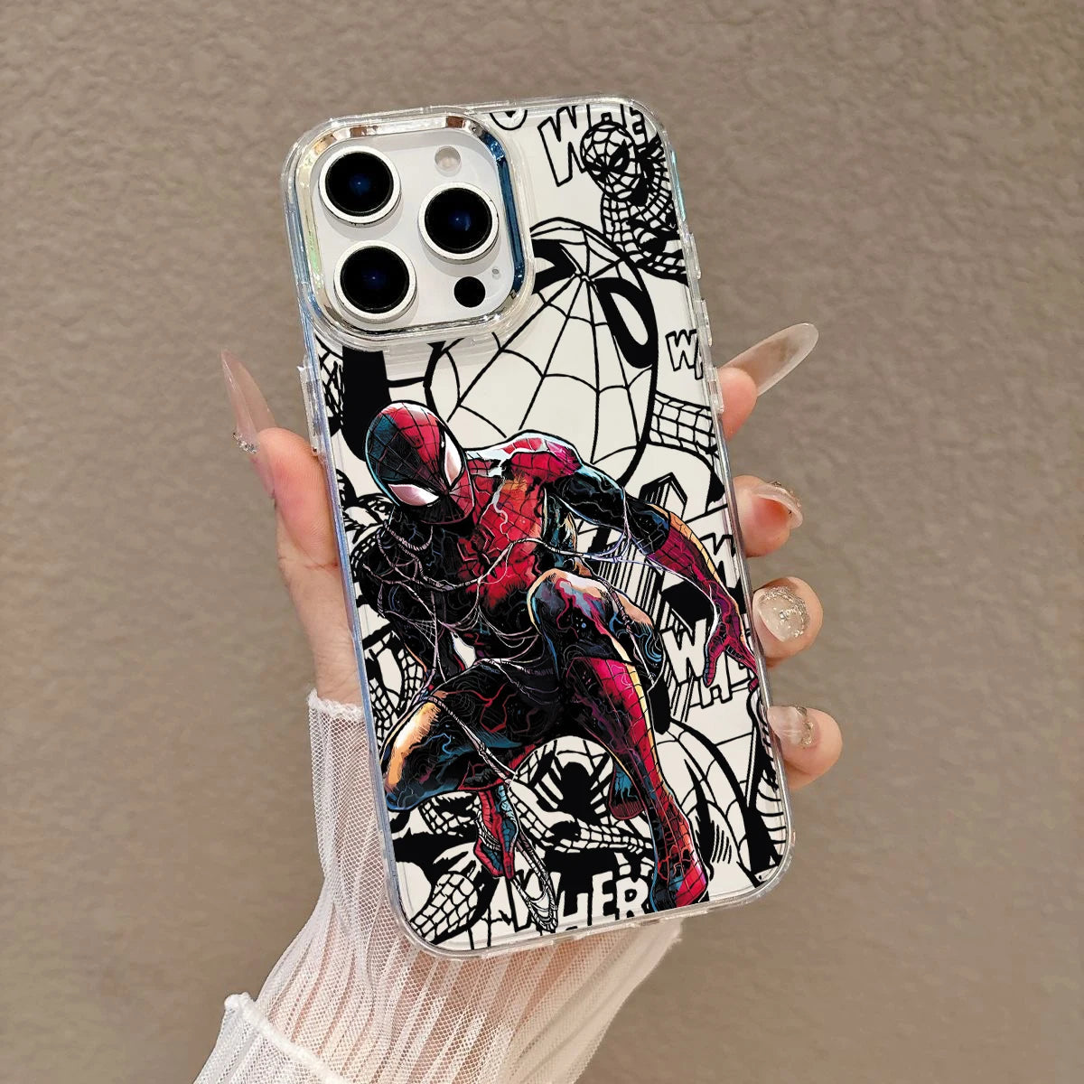 Anime Spiders-Man Phone Case For iPhone 17e 17 16e 16 15 14 13 12 11 mini Pro Max X XR XSMAX 8 Air Plus Transparent Soft Cover