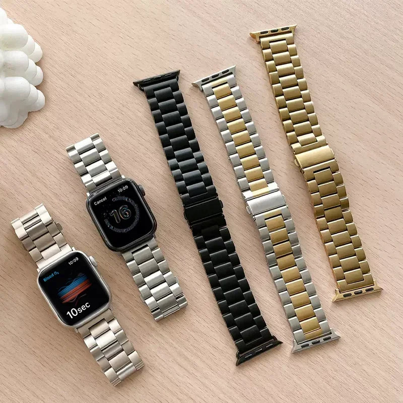 Stainless Steel Straps for Apple Watch Ultra 3/2/1 49mm 45mm 44mm 42mm-40mm-41mm-46mm Metal band series 11 10 9 8 7 6 5 4 3 se3